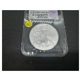 2019 1 Oz. First Day of Issue American Eagle Eliz. Jones Autographed NGC MS70 - Perfect Graded Coin!