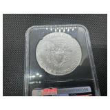 2019 1 Oz. First Day of Issue American Eagle Eliz. Jones Autographed NGC MS70 - Perfect Graded Coin!