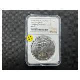 2020-P 1 Oz. Emergency Production Silver American Eagle NGC MS69  -  NGC Price Guide $75