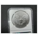 2020-P 1 Oz. Emergency Production Silver American Eagle NGC MS69  -  NGC Price Guide $75