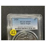 2020 1 Oz. Silver American Eagle PCGS MS69