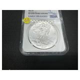 2021 Type 2 Early Releases 1 Oz. Silver American Eagle NGC MS70 - Perfect Graded Coin! -  NGC Price Guide $65