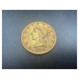 1900 Gold Liberty Head $5.00 Coin (0.2419 Oz. of Gold)