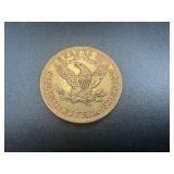 1900 Gold Liberty Head $5.00 Coin (0.2419 Oz. of Gold)