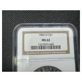 1883-O Morgan Silver Dollar NGC MS62
