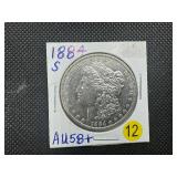 Key Date 1884-S Morgan Silver Dollar Marked AU58+ When Purchased - Greysheet Wholesale Price Guide for an AU58 is $1800!!