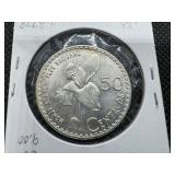 Gutameala 1962 Silver 50 Centuros