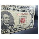 1963 Red Seal $5 Bill