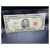 1963 Red Seal $5 Bill