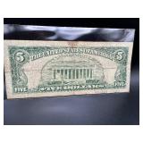 1963 Red Seal $5 Bill