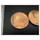 Two 1 oz Copper Rounds