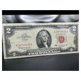 1963 Red Seal $2 Dollar Bill