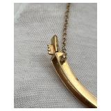 Vintage 14K Yellow Gold & Diamond Bangle Bracelet (19 grams total weight)