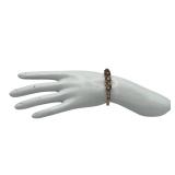 Vintage 14K Yellow Gold & Diamond Bangle Bracelet (19 grams total weight)