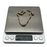 Vintage 14K Yellow Gold & Amethyst Tennis Bracelet, 7 3/4" Long (15 grams total weight)