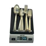 27-Piece Regency by Lunt Sterling Silver Flatware (1,264 grams total weight, 744 grams without Knives & Carving Fork)