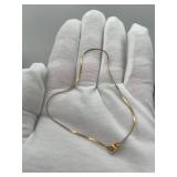 9" 14K Yellow Gold Bracelet (1/8" diameter) (.9 grams)