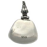 Vintage 18" 925 Sterling Silver Necklace with 950 Silver Pendant (5 grams total weight)