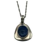 Vintage 18" 925 Sterling Silver Necklace with 950 Silver Pendant (5 grams total weight)