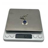 Vintage 18" 925 Sterling Silver Necklace with 950 Silver Pendant (5 grams total weight)