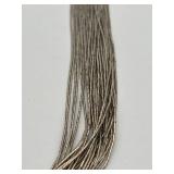 Wonderful 30" Liquid Sterling Silver Necklace (41 grams) with 30 Strands