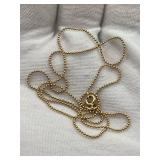 Vintage 20" 14K Yellow Gold Beaded Chain Necklace (2.2 grams)