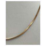 Vintage 16" 14K G.F. Herringbone Necklace (Stamped 14K G.F. PPC) (1.5 grams)
