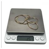 Vintage 16" 14K G.F. Herringbone Necklace (Stamped 14K G.F. PPC) (1.5 grams)