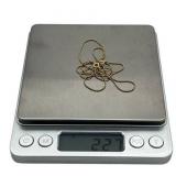 Vintage 20" 14K Yellow Gold Beaded Chain Necklace (2.2 grams)