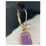 Spectacular 18" Oroamerica 14K Diamond Necklace and Matching Earrings (18.5 grams total weight)