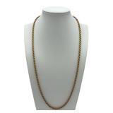 Brilliant 24" 18K Yellow Gold (Stamped 103 AR 750), Arezzo Italy, Chain Necklace (3mm diameter, 12.6 grams total weight)