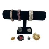 Wonderful Vintage Costume Jewelry Lot including 1987 Avon Princess Diana Sapphire Ring