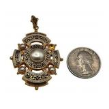 Wonderful Jewelry Lot - Anne Klein Vintage Silver Square Link Choker Necklace, 1950s Damascene Maltese Cross Pendant, and More!