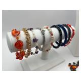 Fun Vintage Jewelry Lot - Bracelets, Earrings, and Heart Charm Necklace