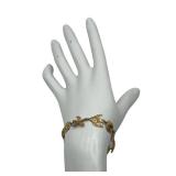 Exquisite 7" 14K (585) Gold Ocean Themed Tennis Bracelet (9 grams)