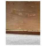 Vintage 14K Carved Shell Cameo Woman Playing Harp Brooch/Pin (10 grams total weight)