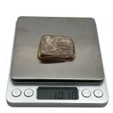 Vintage 14K Carved Shell Cameo Woman Playing Harp Brooch/Pin (10 grams total weight)