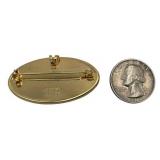 Vintage Michael Golan Victorian Style Gold Tone and Black Stone Pin Brooch