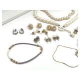 Huge lot of Vintage Faux Pearls, Avon Bracelets, and More!