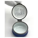 Vintage 1960s Stratton England Flying Ducks Powder Compact & Vintage Crummles Enamel Trinket Box