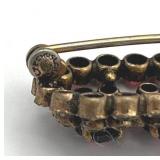 Beautiful Vintage Brooch Pin Lot including 1/20 12K GF Amber Rhinestone & Czechoslovakia Garnet Brooch