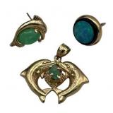 14K Gold & Opal Lot (4.9 grams total weight)