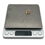 Victorian 14K Gold & Pearl Stick Pin (1.5 grams)