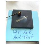 Victorian 14K Gold Stick Pin (2.2 grams total weight)