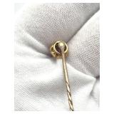 Victorian 14K Gold Stick Pin (2.2 grams total weight)