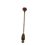 Victorian 14K Gold Stick Pin (2.2 grams total weight)