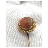 Antique 10K Gold Stick Pin (Stamped 10K on Stem) (1.2 grams total weight)