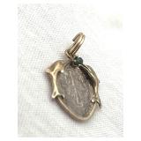 Vintage Isabel Atocha Sterling Silver Dolphin Pendant and Earrings