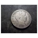 1911 S Barber Half Dollar