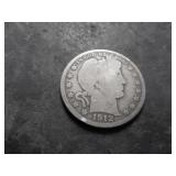 1912 S Barber Half Dollar